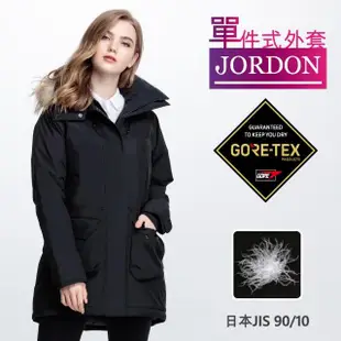 【JORDON 橋登】GORE-TEX 豐厚鵝絨長大衣(女大衣/女外套/羽絨外套/防水/保暖/防風)