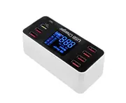 A9+ 7 USB Ports Type-C QC 3.0 Fast Charging Charger 40W - White