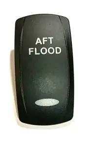 Carling AFT Flood Light White Lighted Rocker Switch Cover Black