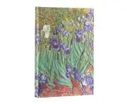 Van Goghs Irises Midi Hardback Address Book (Elastic Band Closure)
