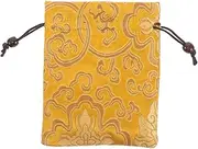 ibasenice Hand Embroidered Silk Pouch Elegant Drawstring Jewelry Bag for Travel Storage Compact for Necklaces Bracelets Keys and Cosmetics