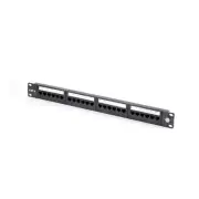 Serveredge 24 Port Cat6 Patch Panel 1Ru Includes Cable Management Bar