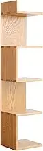 Modern Floating Wall Shelf Zig Zag Hanging Shelf in Solid American Oak Wood Modern Multi Tier Wooden Display with Geometric Vertical Design Minimalist & Easy to Install for Home or Office