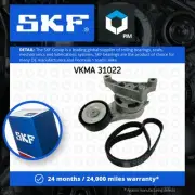 Drive Belt Kit fits AUDI A3 8P1, 8PA 2.0D 03 to 13 Set SKF 03G903137B 03G903315A