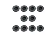10pc Jabra Leatherette Ear Cushions For Engage 65 75 Stereo Headset Accessory BK