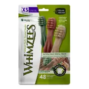 Whimzees Natural Daily Dental Treats Toothbrush for Extra Small Dogs (2 - 7kg) X 48