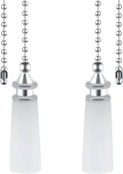 2Pcs Ceiling Fan Pull Chain Glow in the Dark,12In Crystal Ceiling Fan String Pul