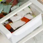 (White)3Pcs Retractable Drawer Type Refrigerator Storage Box Food Keepi