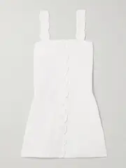 [Marysia] Marysia - Towelette Scalloped Terry Mini Dress - White - medium medium White