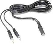 6ft 3.5mm Stereo Female to 2-Male Y-Splitter Audio Cable