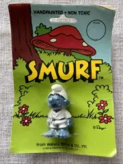 The Smurfs Judo Black Belt Karate Figure Schleich Peyo 1982