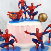 7pcs/set Spider-man Superhero Figures Spiderman Action Figures Toy Sets Collectible Model Toys Tabletop Party Decor Birthday Gift