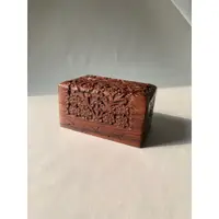 在飛比找蝦皮購物優惠-印度手工木製收納盒 花紋麵包 手工木盒 線香盒 實木 全新