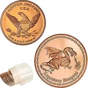 Katy Craig 10 x 1oz Copper Rounds Legendary Dragon 999 Fine Bullion Supplied in Tub