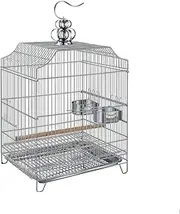 Birdcage Metal Bird Cage Parrot Cage Peony Tiger Skin Ornamental Cage Suitable for Parakeet Canary Lovebirds Parrot Bird Cage