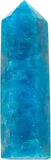Runyangshi Blue Apatite Natural Crystal Healing Wands, 2"-2.4"(5-6cm) Single Point Healing Crystal Wand 6 Faceted Reiki Chakra Stones Crystal Healing Prism for Reiki，Meditation Therapy Home Decor