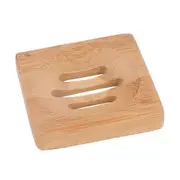 Wooden Soap Box, Bamboo Soap Dish, Soap Tray, Mold Proof Drain Health Bamboo Box(Square)