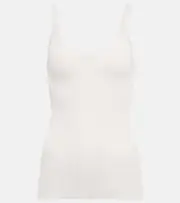 [Petar Petrov] Petar Petrov Taro ribbed-knit silk tank top AU 18 white