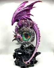 EVIL EYE DRAGON - 18" Tall - Eye Lights Up & Changes Colors