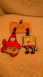 Set Of 2 Spongebob Squarepants Luggage Tags New