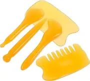 Resin Gua Sha Tool Face Massager Set Acupoint Pen Muscle Stick Scraper Comb Square Sheet