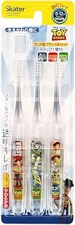 Skater TBCR6T-A Toothbrush, For Elementary School Students, Ages 6-12, Soft, Clear, 3 Pieces, Disney Toy Story, 9.1 inches (23 cm), 6.1 inches (15.5 cm)