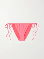 [GOOD AMERICAN] GOOD AMERICAN - Sparkle Tiny Ties Metallic Bikini Briefs - Pink - 5 5 Pink