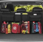 SURDOCA Car Trunk Organizer - 3rd Gen [7 Times Upgrade] Super Capacity Car Hanging Organizer, Car Trunk Tidy Storage Bag with Lids, Space Saving Expert