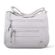 10 Pockets Crossbody Purses for Women Pocketbooks Lightweight Medium White