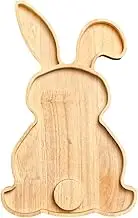 STARTIST Rabbit Shaped Charcuterie Board,Easter Bunny Wooden Serving Tray Food Tray,Easter Bunny Cutting Board for Cake Spring Holiday, Rabbit