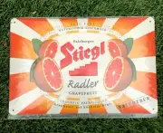 Authentic Stiegl Radler Grapefruit Salzburg Austria Beer Metal Tin Tacker Sign