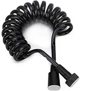 Bidet Spring Shower Hose, Flexible Anti twist Shower Tube Stretchable Telescopic Spiral Tubing PU Replacement Water Plumbing Toilet Basin Faucet Handheld Sprayer Gun Bathroom Household Pet Washing 2M