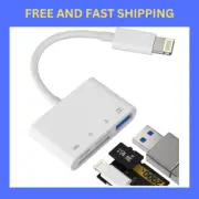 SD Card Reader for Iphone OTG Adapter Dongle Lightning to USB Micro TF Charger