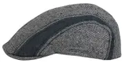 Stetson Mens Manatee Hat Flat Cap Ivy Golf Herringbone Wool Silk Linen