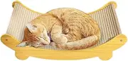 Rukjmqi Wooden Cat Scratcher Lounge Chair, Sisal Cat Scratcher Bed, Scratching Ramp Ca-t, Wear Resistant Ca-t Scratching Bed Pad, Natural Sisal cats Scratchin-g Board, Portable Kitten Sleeping Nest Ca