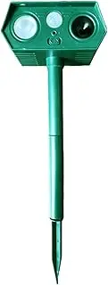 Solar Animal Repeller - Solar Powered Animal Repeller, Ultrasonic Powered Dog Scarer, Dog, Waterproof Squirrel Drive Device for Farm Ultrasonic Bird