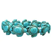 Vivid Animal Shape Unisex Bracelet Gift Faux Turquoise Sea Turtles Hawaiian Bracelet Environmentally friendly baby blue