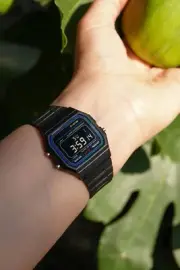 Classic Black – Modified Watch Based on Casio F-91W – All-Black Digital Custom