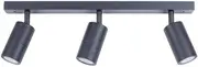Crown Triple Outdoor Bar Ceiling Spot Light - Aluminium - 240v IP44 - Black