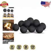 Fire Resistant 4-Inch Ceramic Fire Balls - Ideal for Fire Pits and Fireplaces
