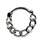 Septum Chain Clicker 16g (1.2mm) Segment Nose Ring 316L Surgical Steel Piercing