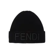 [Fendi] Fendi Wool Beanie Hat M BLACK