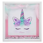 Amitié Lane DIY Unicorn Picture Craft Kit - Gifts for Girls - Create Your Own Wall Art Bedroom Decor - Birthday Gifts with Unicorns