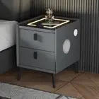 Bedside Table with Wireless Charging Port Smart Bed Side Table with Bluetooth Sp