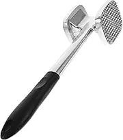 Homoyoyo 1pc Kitchen Steak Hammer Double Sided Meat Tenderizer Tool Silver Mallet for Softening Meat Fibers Versatile Kitchen Gadget for Steak