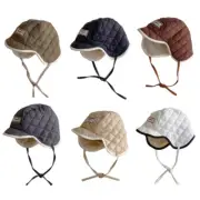 Baby Warm Cosy Kids Winter Hat Shaped Pattern Plush Earflap