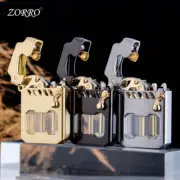 Transparent Oil Tank Metal Kerosene Mechanical Rocker Open Flame Lighter