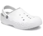 Crocs Men's and Women's Slippers Baya Lined Clogs White, Light Grey US W8/M6