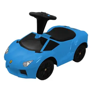Lamborghini藍寶堅尼 兒童滑步車(原車縮小比例) 平衡腳踏車 兒童玩具車-藍色