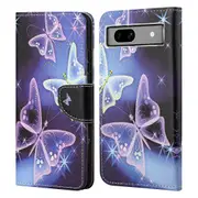 For Google Pixel 8a Wallet Case Pu Leather Pattern Stand Phone Cover